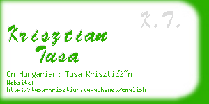 krisztian tusa business card